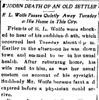 Detail from the Carroll Sentinel of Carroll, Iowa, June 14, 1904, page 1