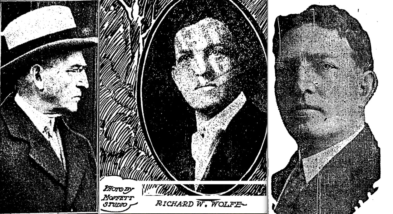 Portraits of Richard W. Wolfe (left to right) from the Chicago Tribune , May 7, 1931; Chicago Tribune , May 30, 1909; Chicago Tribune , November 12, 1916