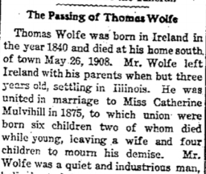 Detail from the Oxford Mirror ( Lost Nation Chronicle ), June 4, 1908, page 5
