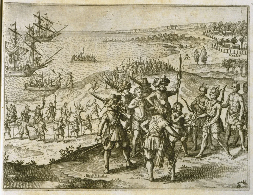 Negotiating Peace with the Indians by Theodor de Bry, 1634 (Virginia Historical Society)