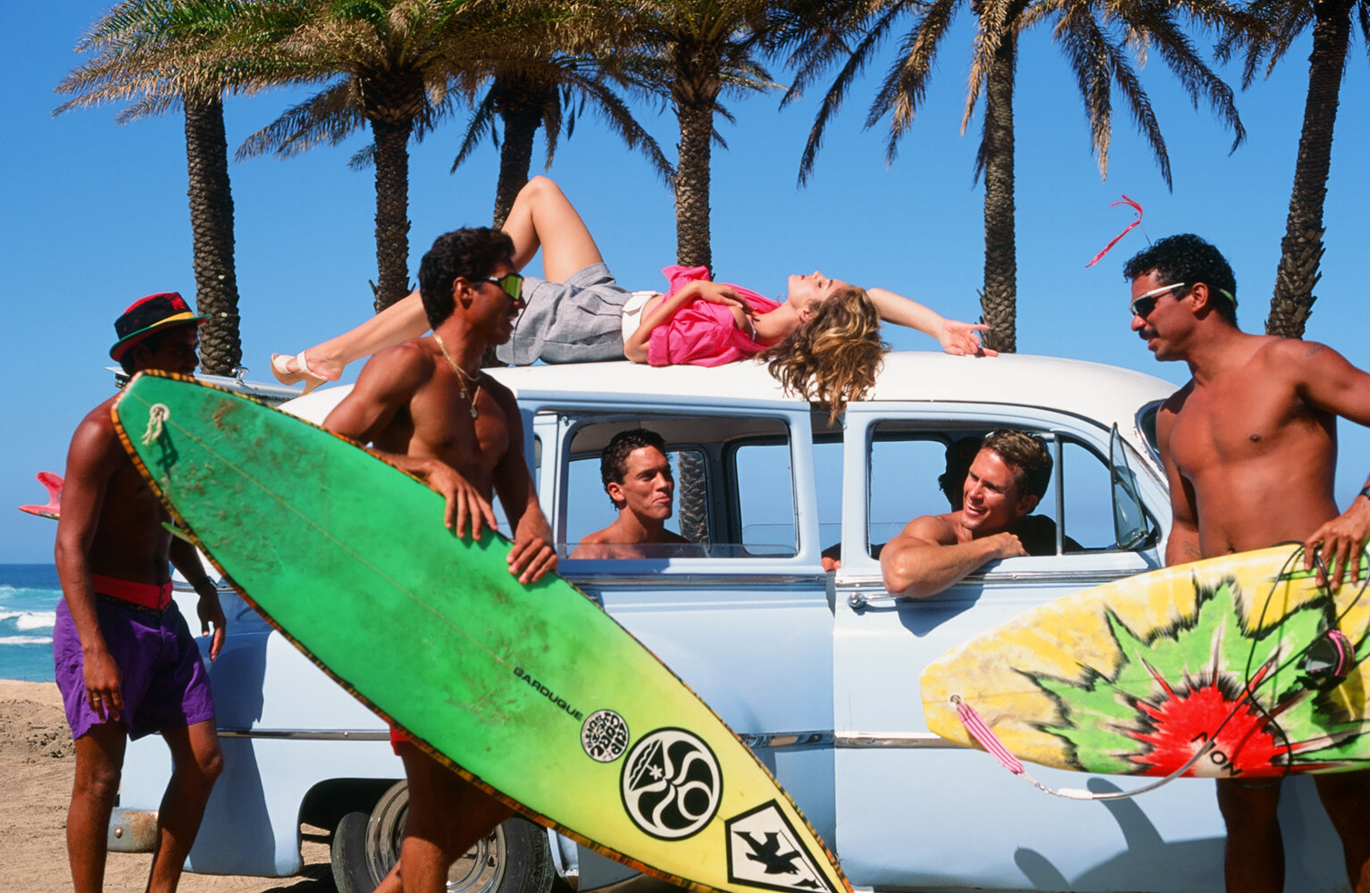 Cindy Crawford with Beach Boys