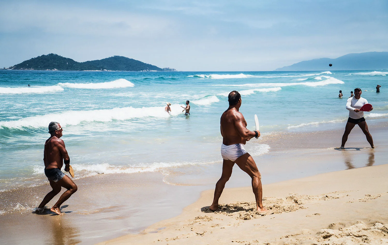 Beach tennis in Florianapolis, Brasil