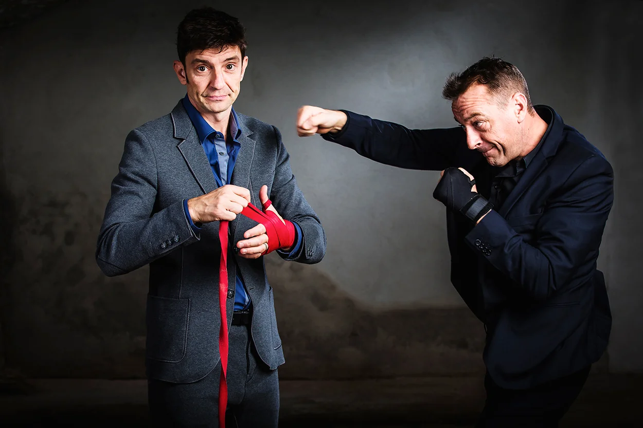 TV stars Tom Waes and Koen Wauters for Menzo