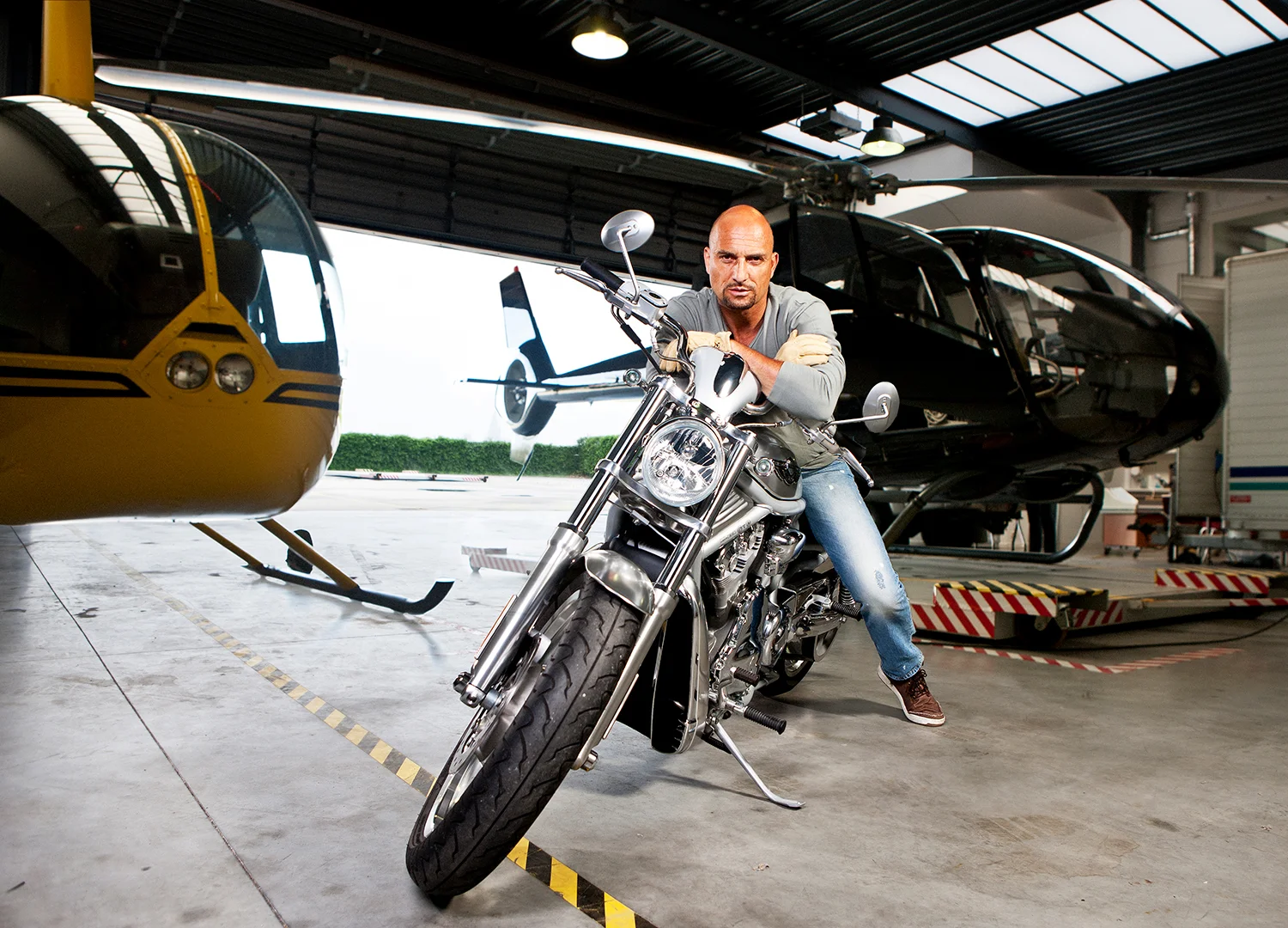 Marc Sluszny and some of his toys for Menzo Magazine