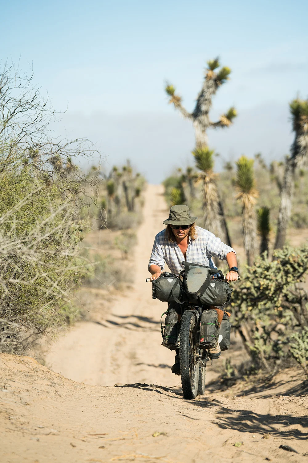 Cycling in the Vizcaino Desert in Baja California