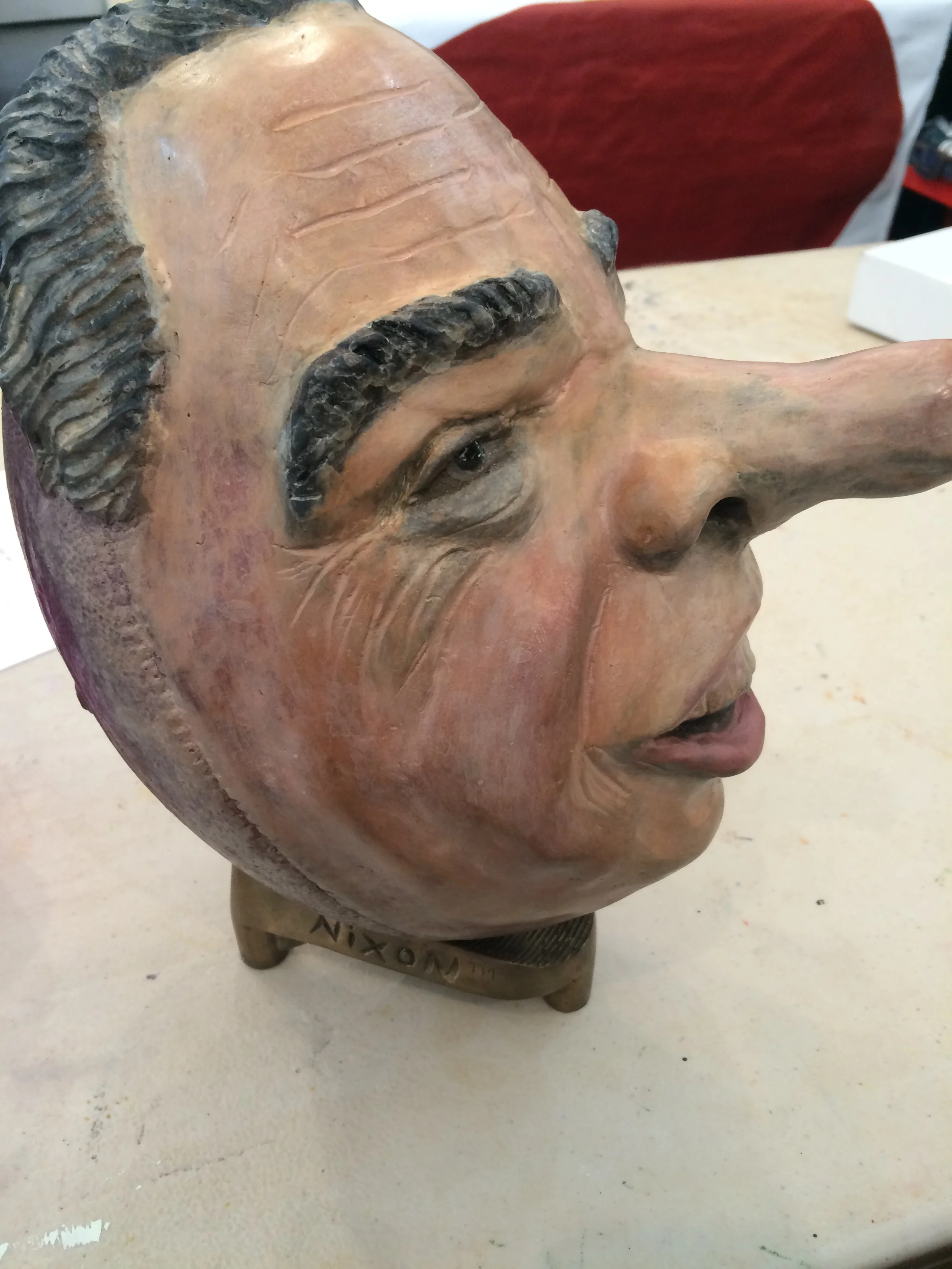  'I Am Not a Football' cast bronze by Evan Burnette 