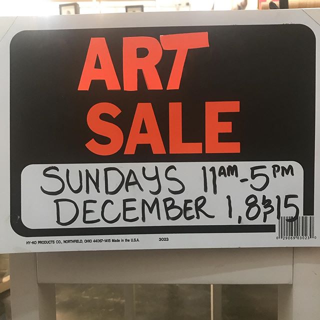 GALLERY GARAGE SALE 
This December, Sunday&rsquo;s from 11am-5pm, come by for discounted art supplies, used supplies and materials of all types, displays, shelves, stands, lights, tables, benches, chairs, books and who knows what else!!!!
#gallerygar