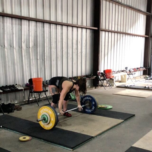 Today the City mandated that all Gyms have to temporarily close, @natbufton went out with a bang and PR&rsquo;d her Clean and Jerk at 97 kg(214 lbs)  and her 5RM Backsquat at 145 kg (320 lbs)! Great job Natalie!