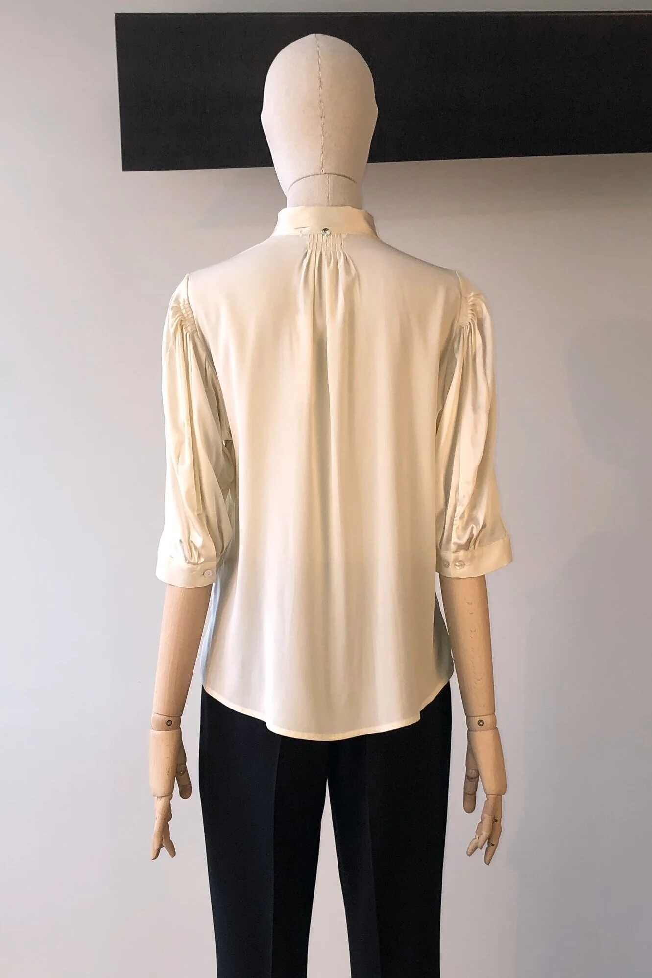 cream satin top