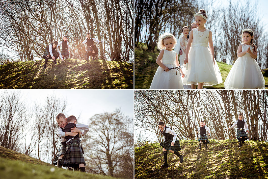 glenskirlie children at wedding photographer  