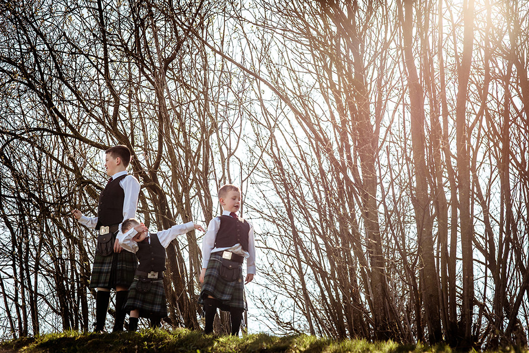 fun best wedding photographs glenskirlie sunflare scotland stirling