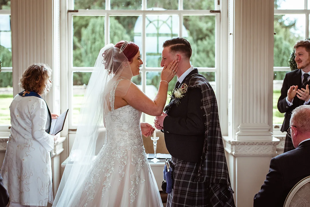 touching wedding ceremony