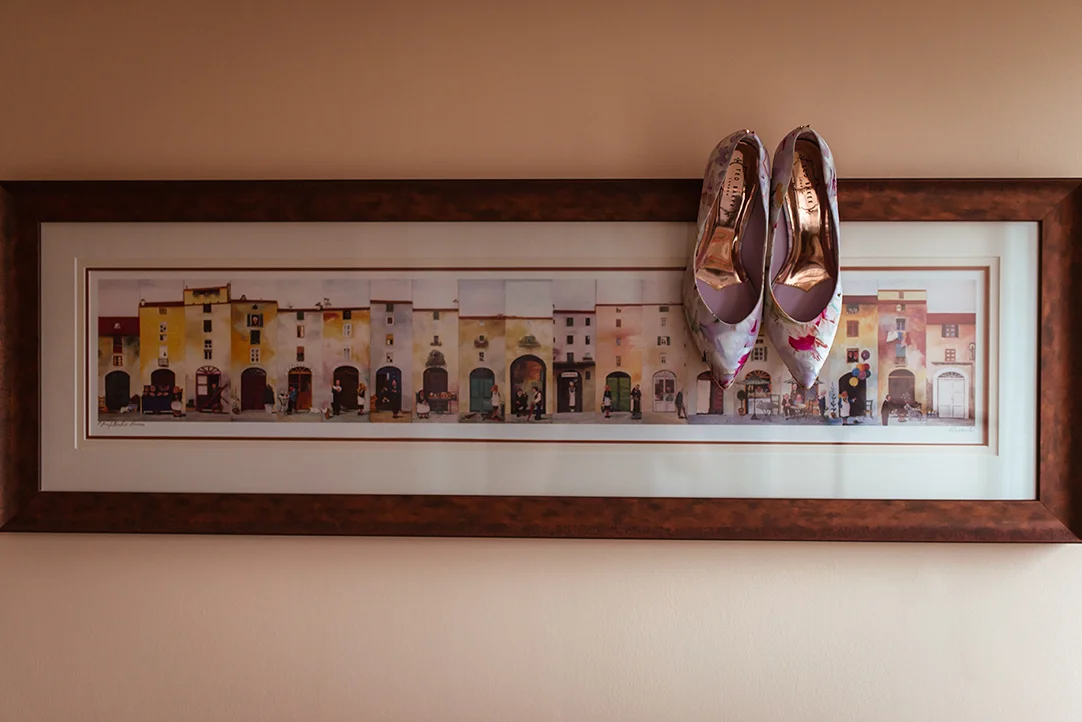 flower pattern wedding shoes