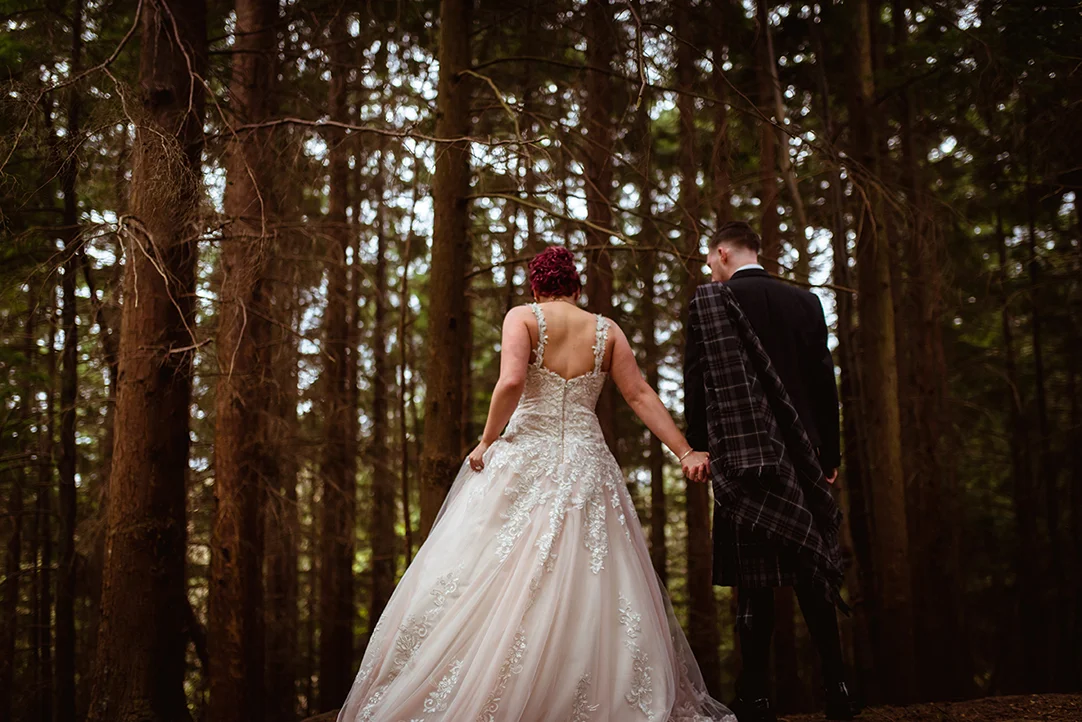 scottish woodland forest wedding photography creative