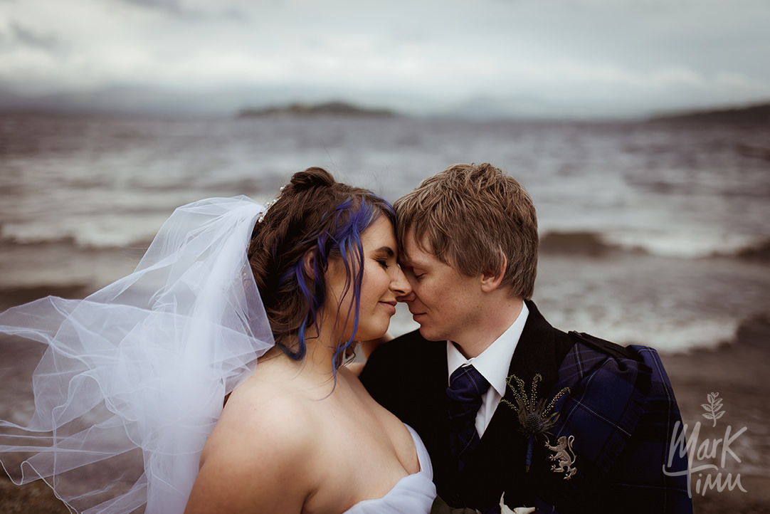 loch lomond beach wedding photo