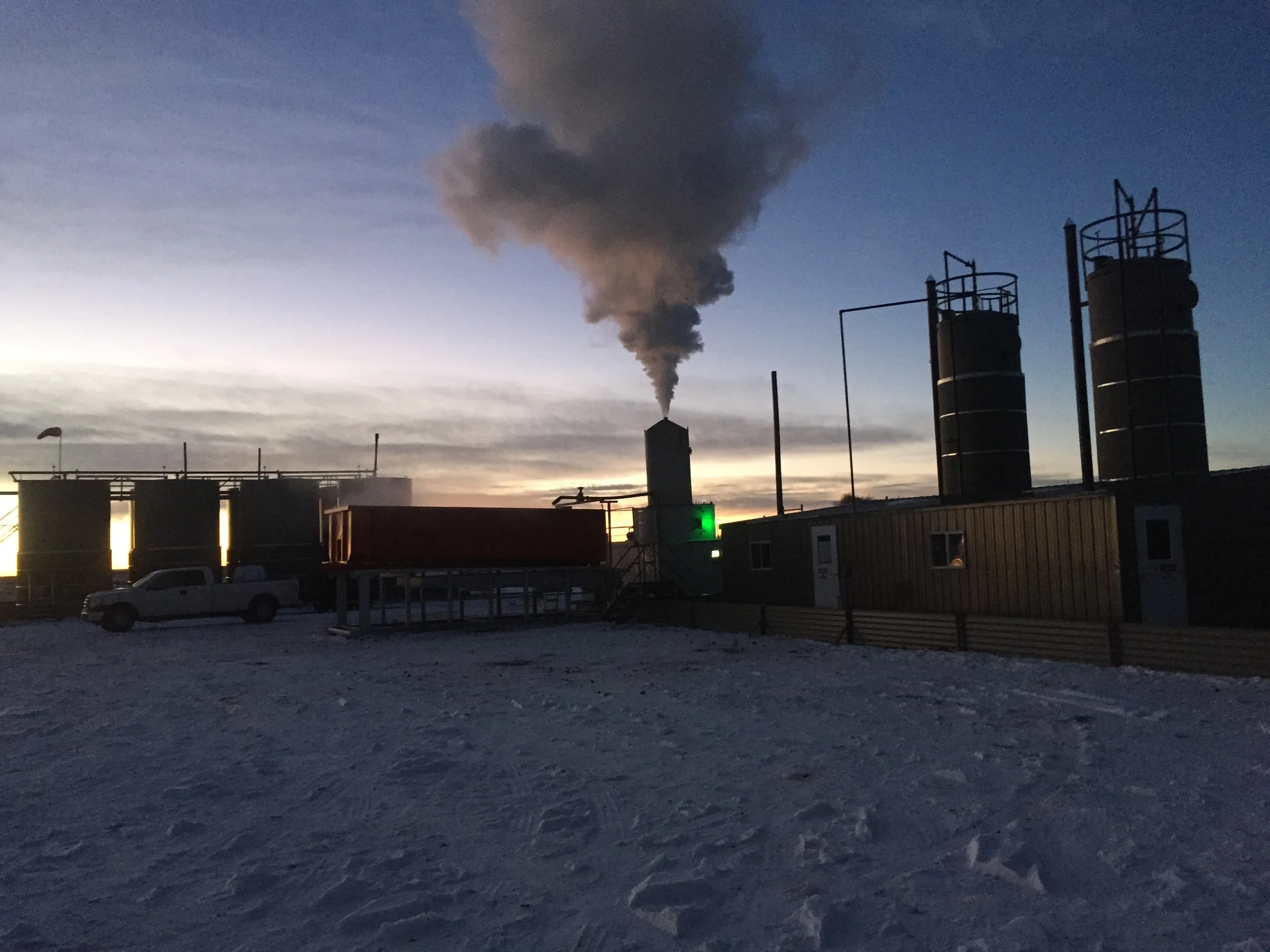 Oil & Gas Location in Winter