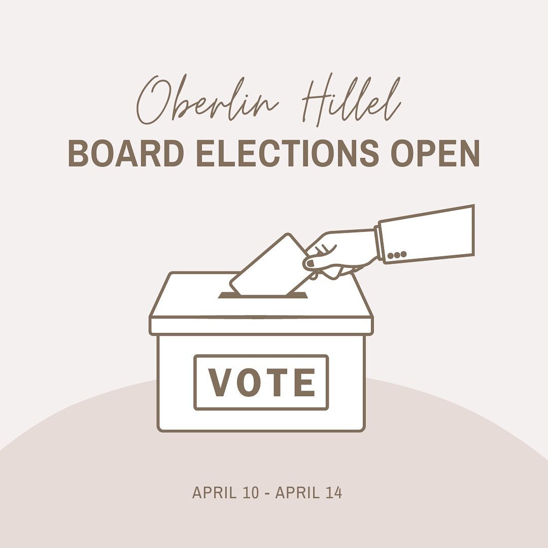 Hillel Board Elections for the 2023-2024 school year are going to be open from today until Friday! Check the linktree in bio to vote!