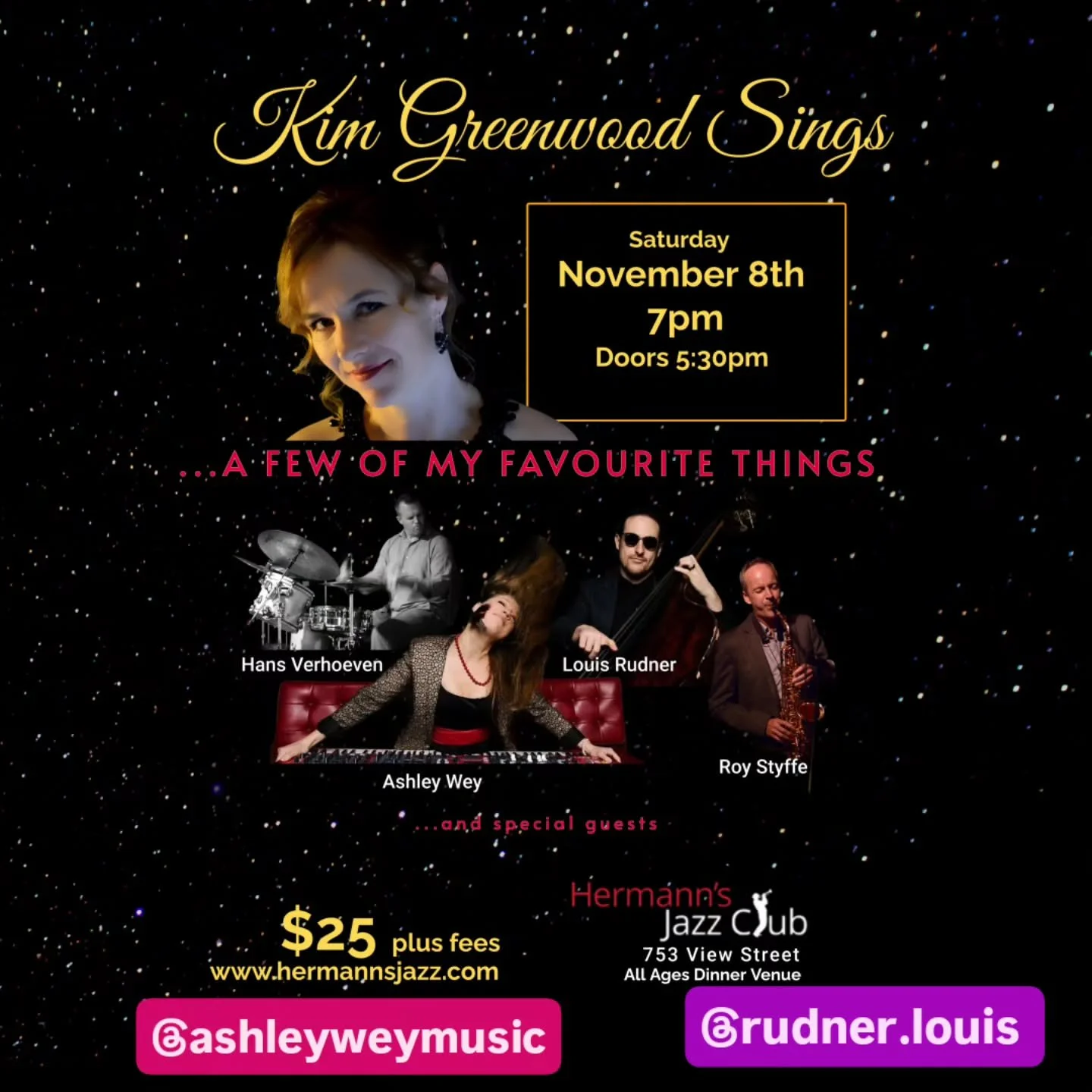 I'm stoked for my first solo show at Hermann's in 3 years!! Doris Day and Judy Garland have been amazing with my partner in crime, and sister from another mister @dianepancel but I'm excited to spread my wings and prepare for my album spring of 2026!