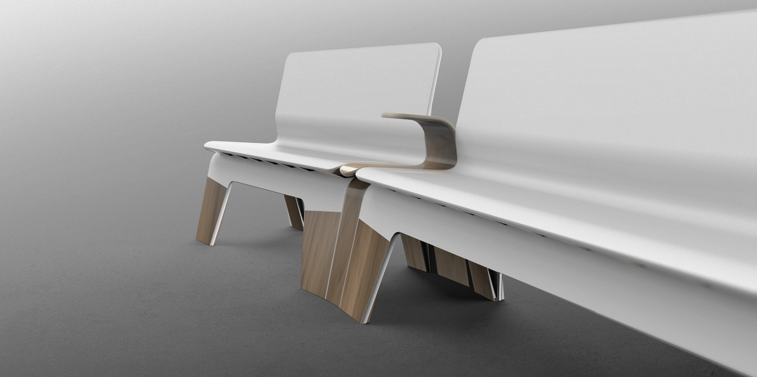 Materials / / Kerfed plywood, PLAM, Oak and Oak vinyl, PVC T-molding.