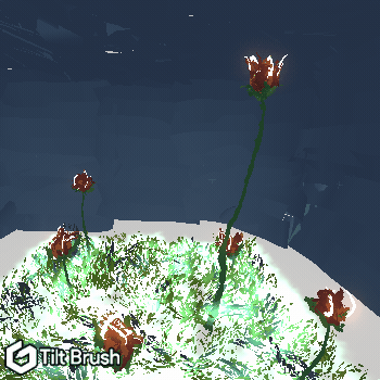 Playing around and sketching out some ideas on creating a virtual "space" in Tilt Brush using Vive. 