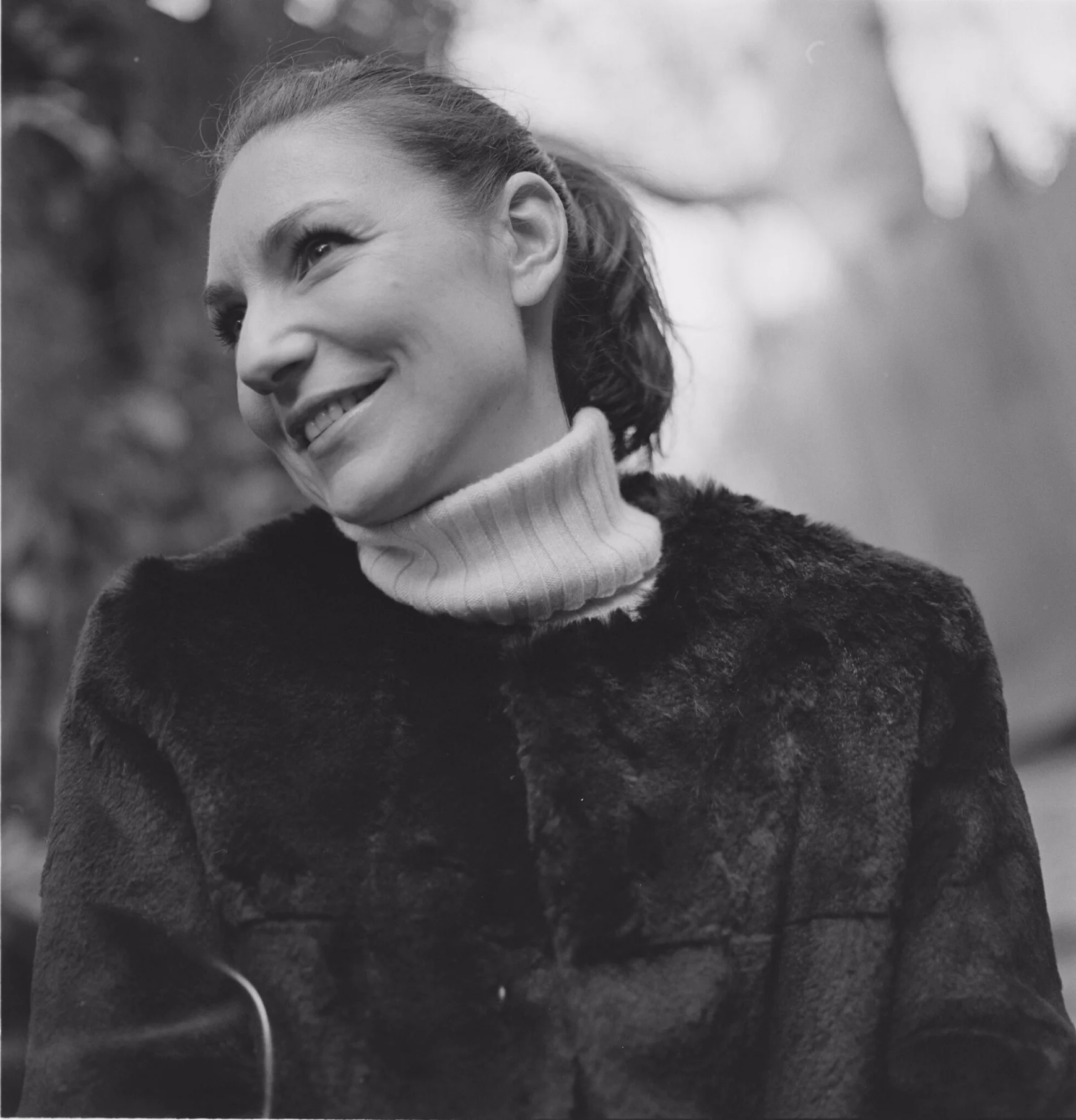 Smiling despite the cold