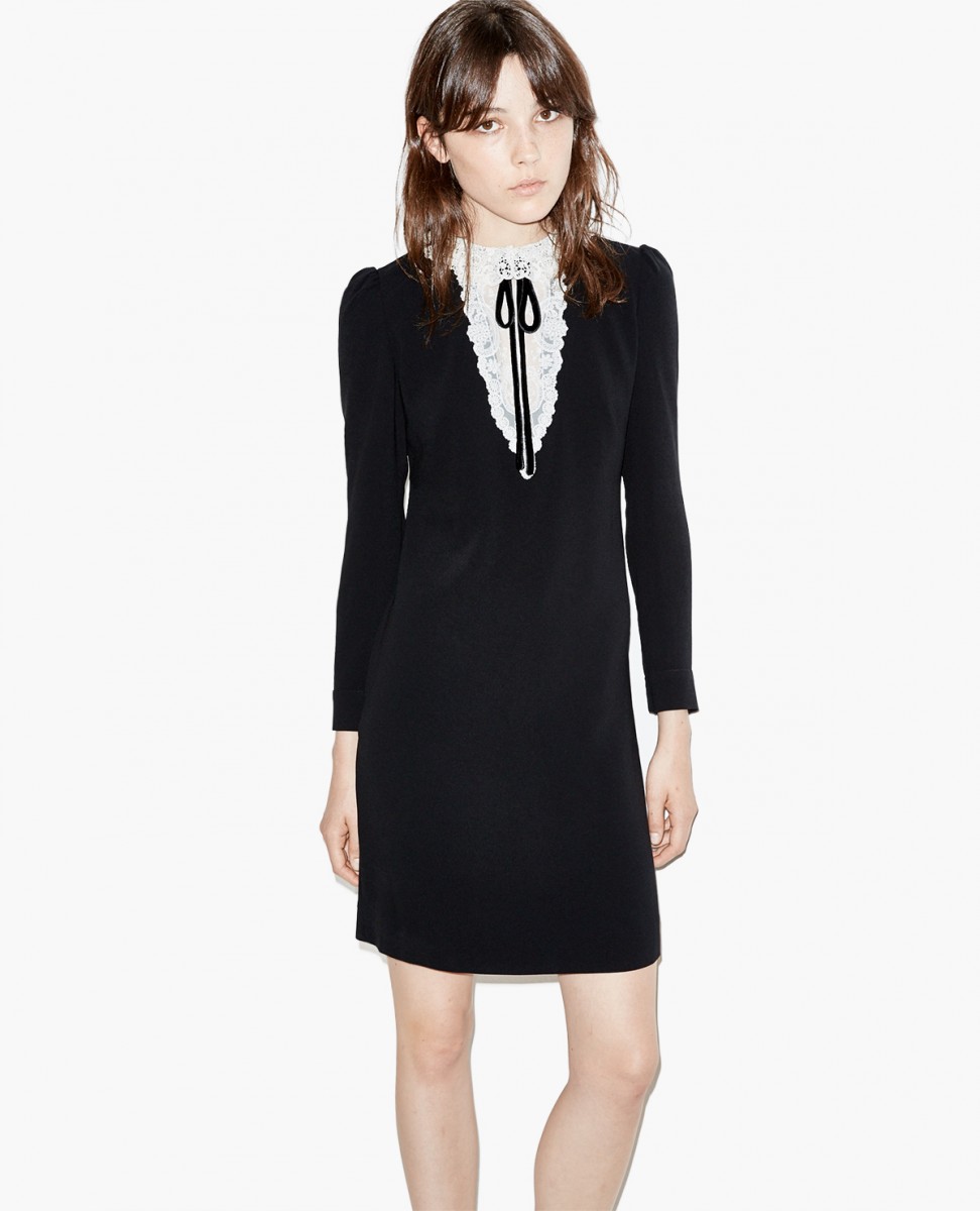 The Kooples Shirt Dress with Lace Panel.jpg
