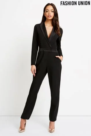 For an actual tuxedo jumpsuit at a very affordable price. Fashion Union Tuxedo Jumpsuit , £28