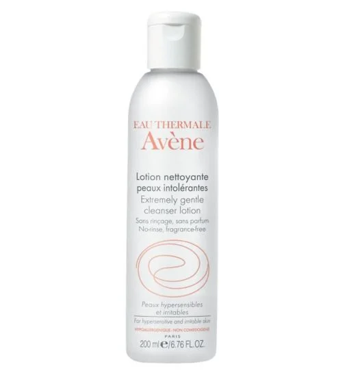 Avene Extremely Gentle Cleanse r, £10.50 (at Boots). When I feel too lazy to put water on my face, this is the most tolerable make up remover I have ever tried (and believe me I have tried many as I tend to have allergic reactions to any chemicals applied on my eyelids, just the eyelids weirdly).