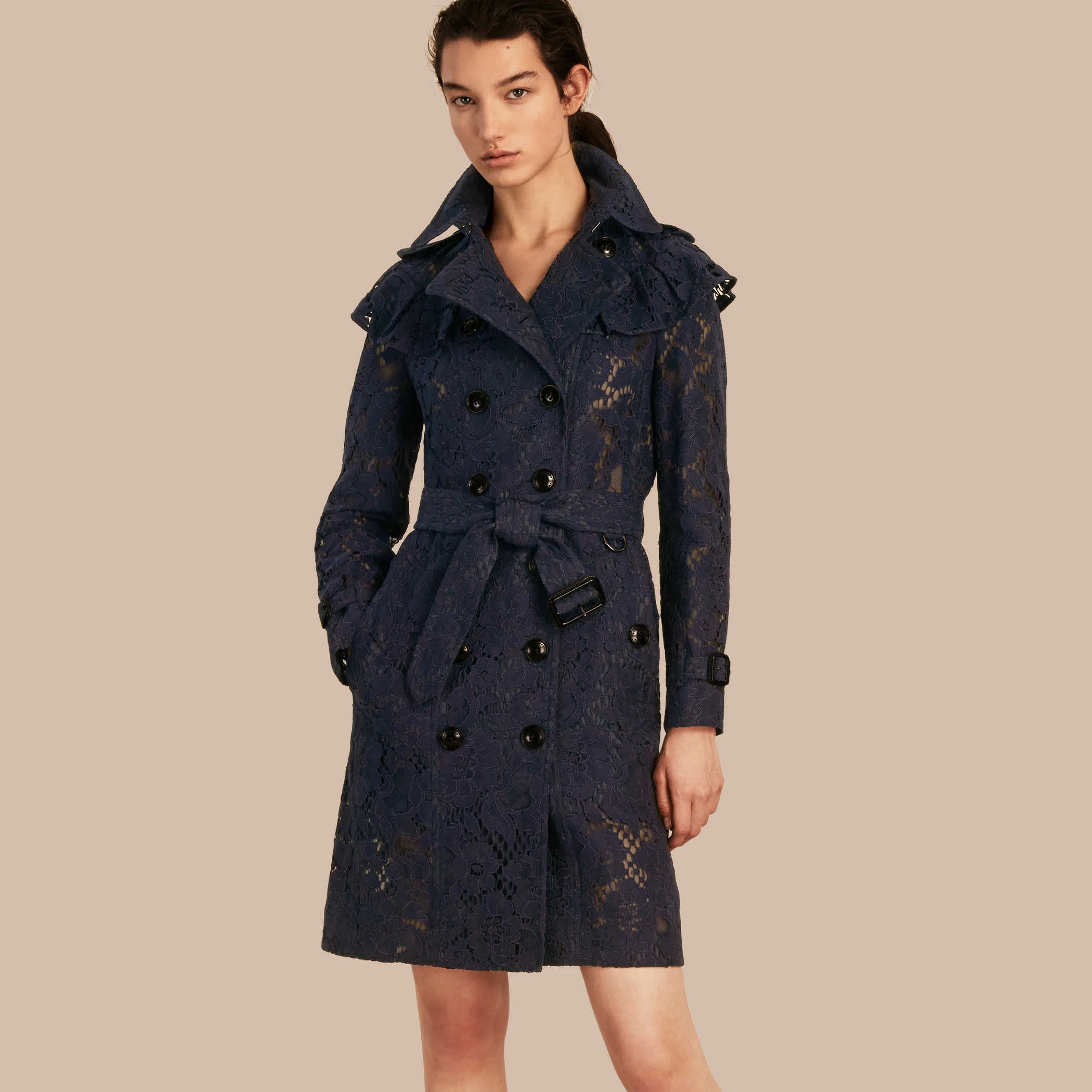 Burberry Ruffle Detail Macramé Lace Trench Coat , £1,995 - Not even on sale so for the eyes only but you must admit, what a beauty! Burberry still totally owns the trench!