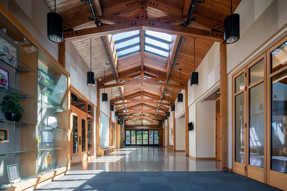 The lobby of the new Rivers Building