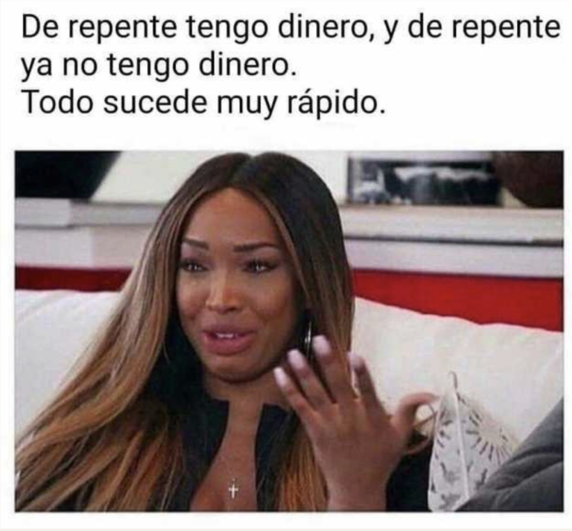 mujere llorando por sus finanzas personales