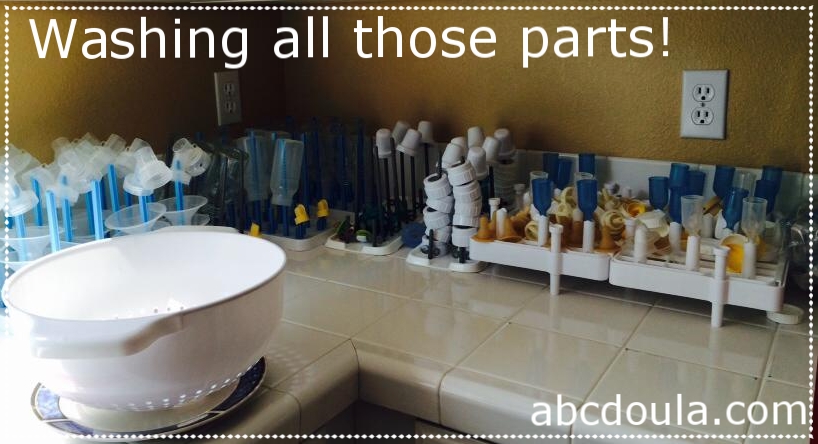 Washing ALL those pump parts! — ABC Doula & Newborn Care