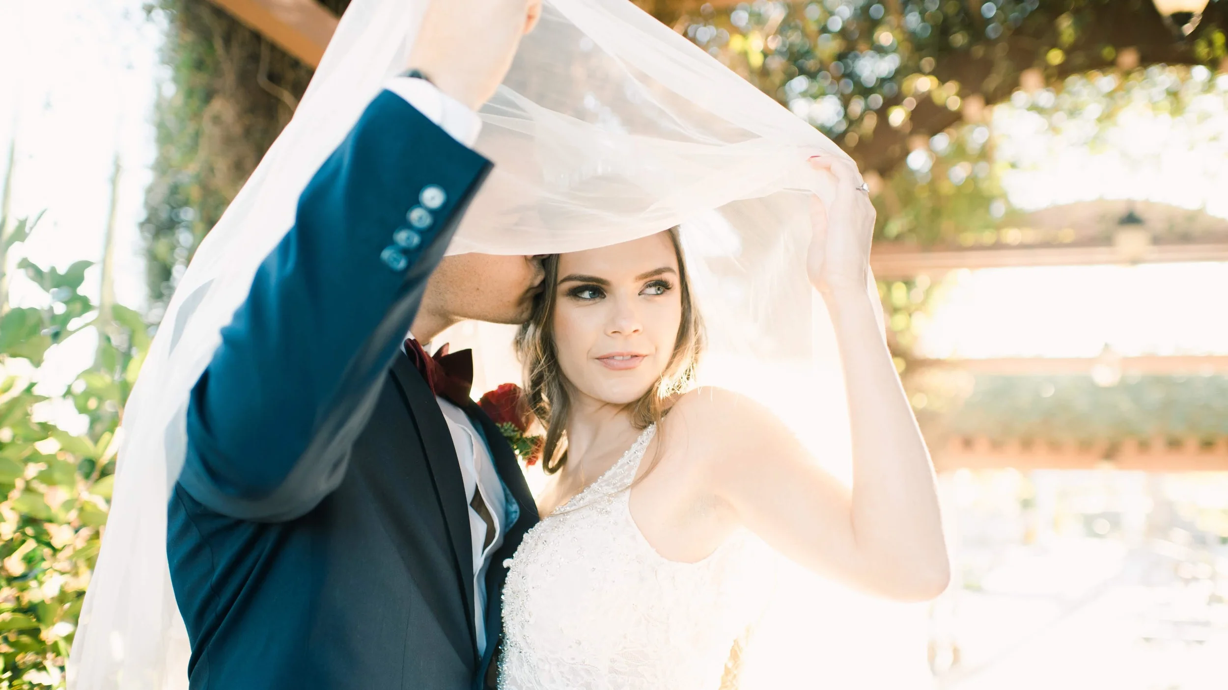 Madison Champagne Veil - 108” Cathedral length