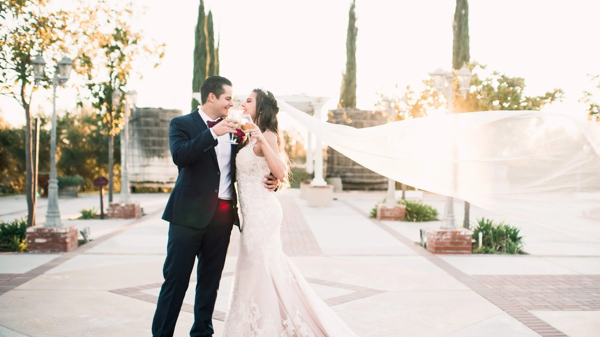Madison Champagne Veil - 108” Cathedral length