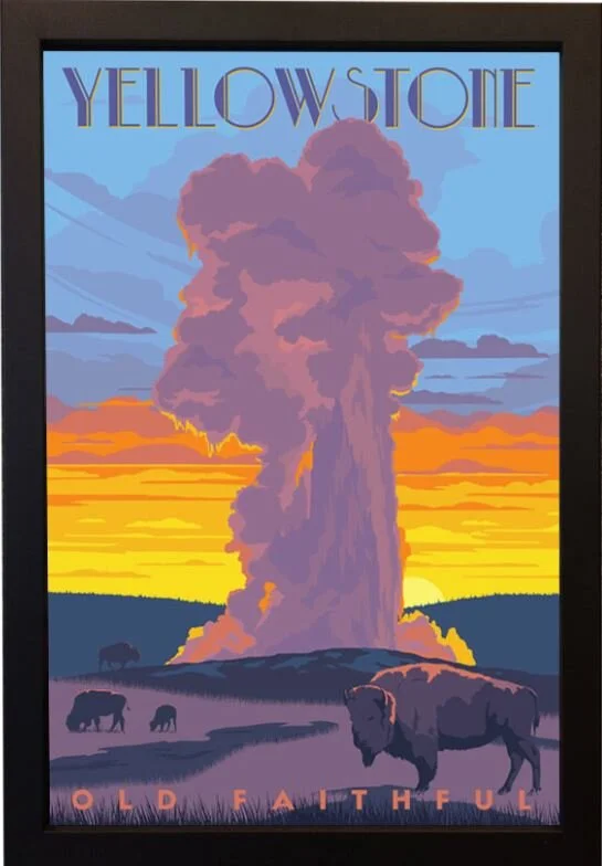Yellowstone Old Faithful framed.JPG