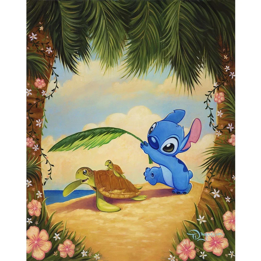 Painting Lilo And Stitch Turtle Mahalo Stitch By Tim Rogerson
