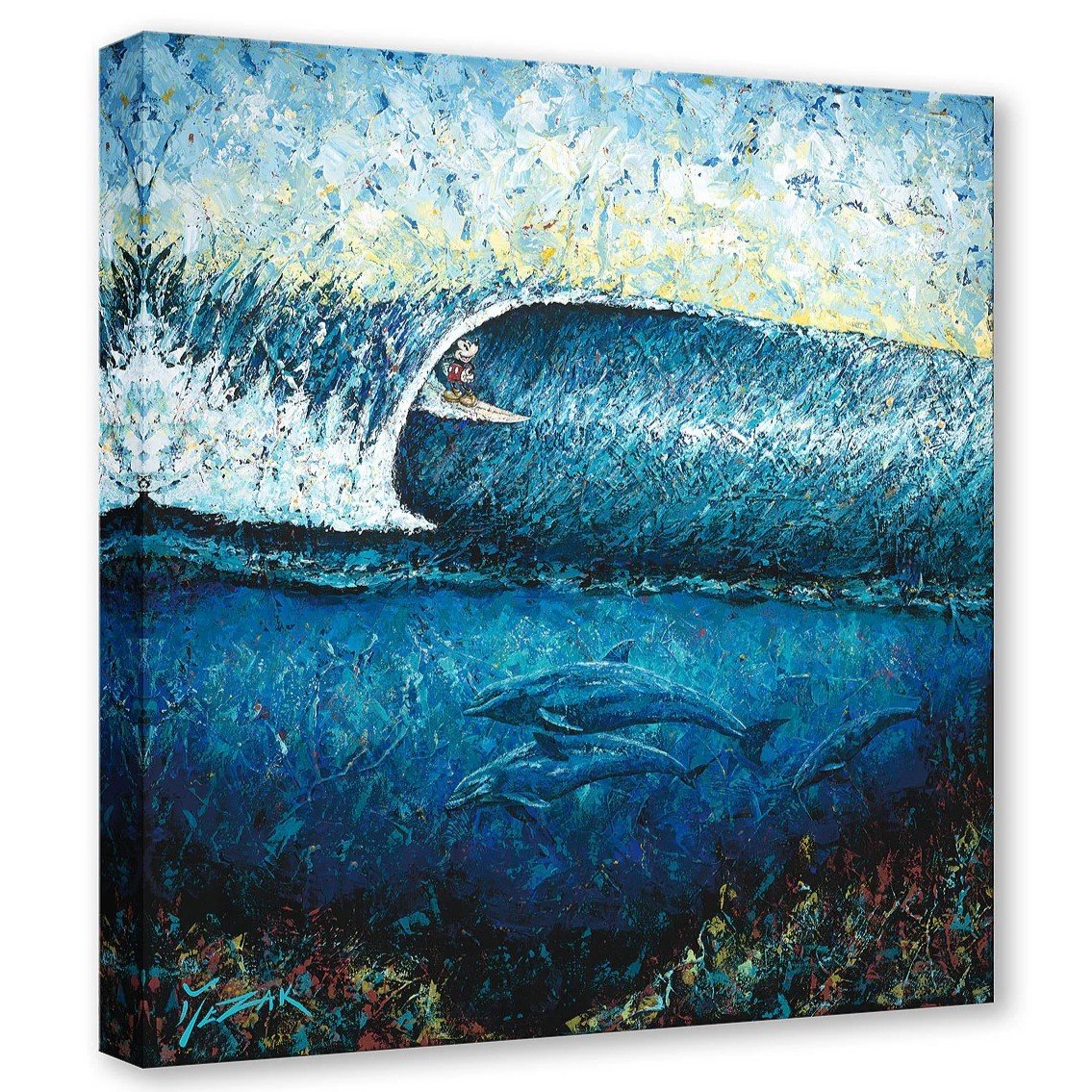 Mickey Surfs Pipeline by Trevor Mezak Signed and Numbered Edition.jpg