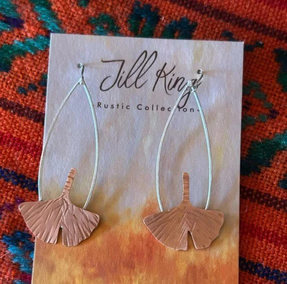 Silver with copper ginko leaf earring.jpg