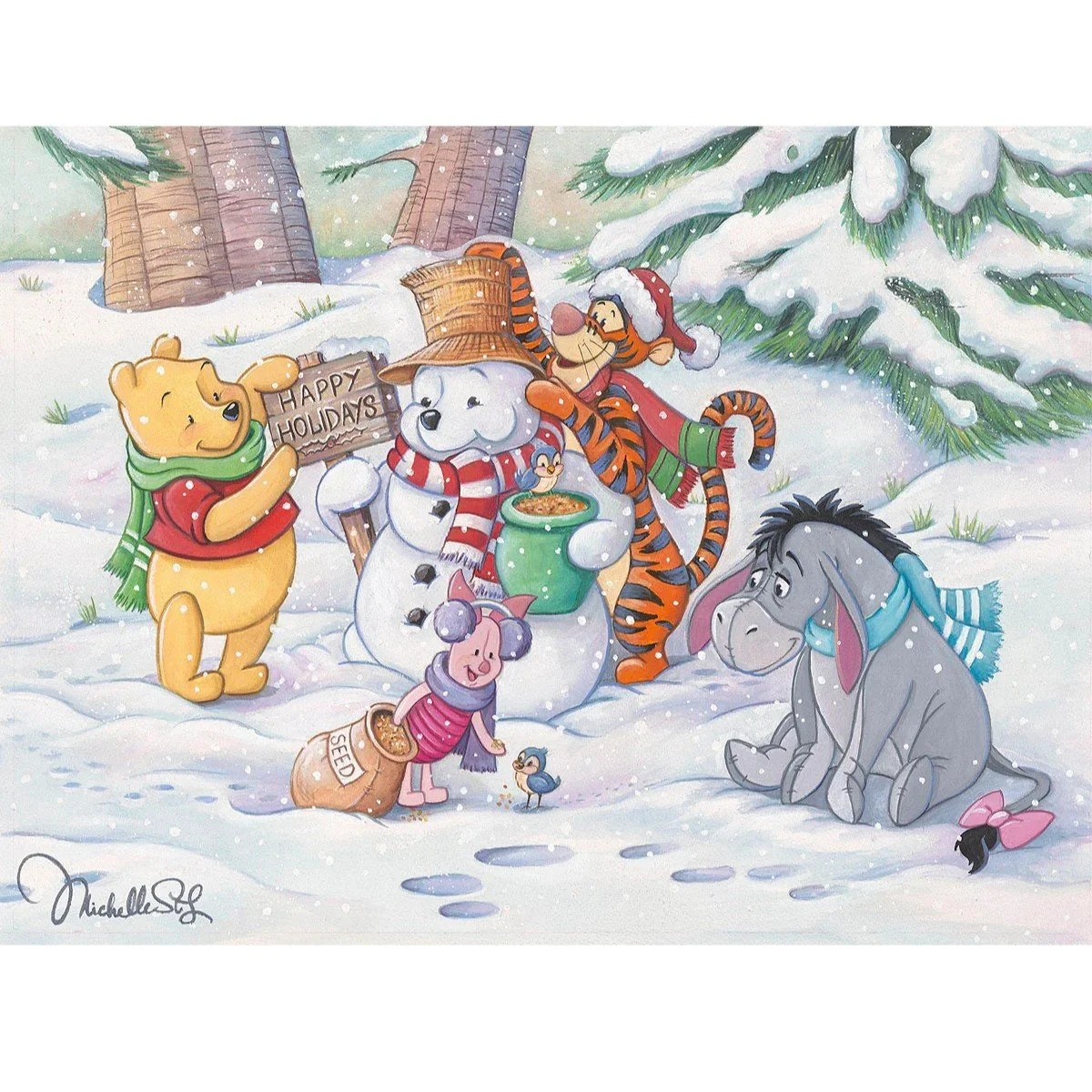 Pooh's Winter Holiday by Michelle St.Laurent  Signed and Numbered Edition.jpg