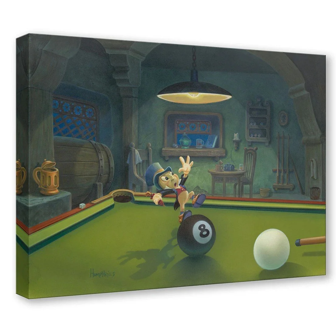 Jiminy Balances the Eight Ball by Michael Humphries Signed and Numbered Edition.jpg