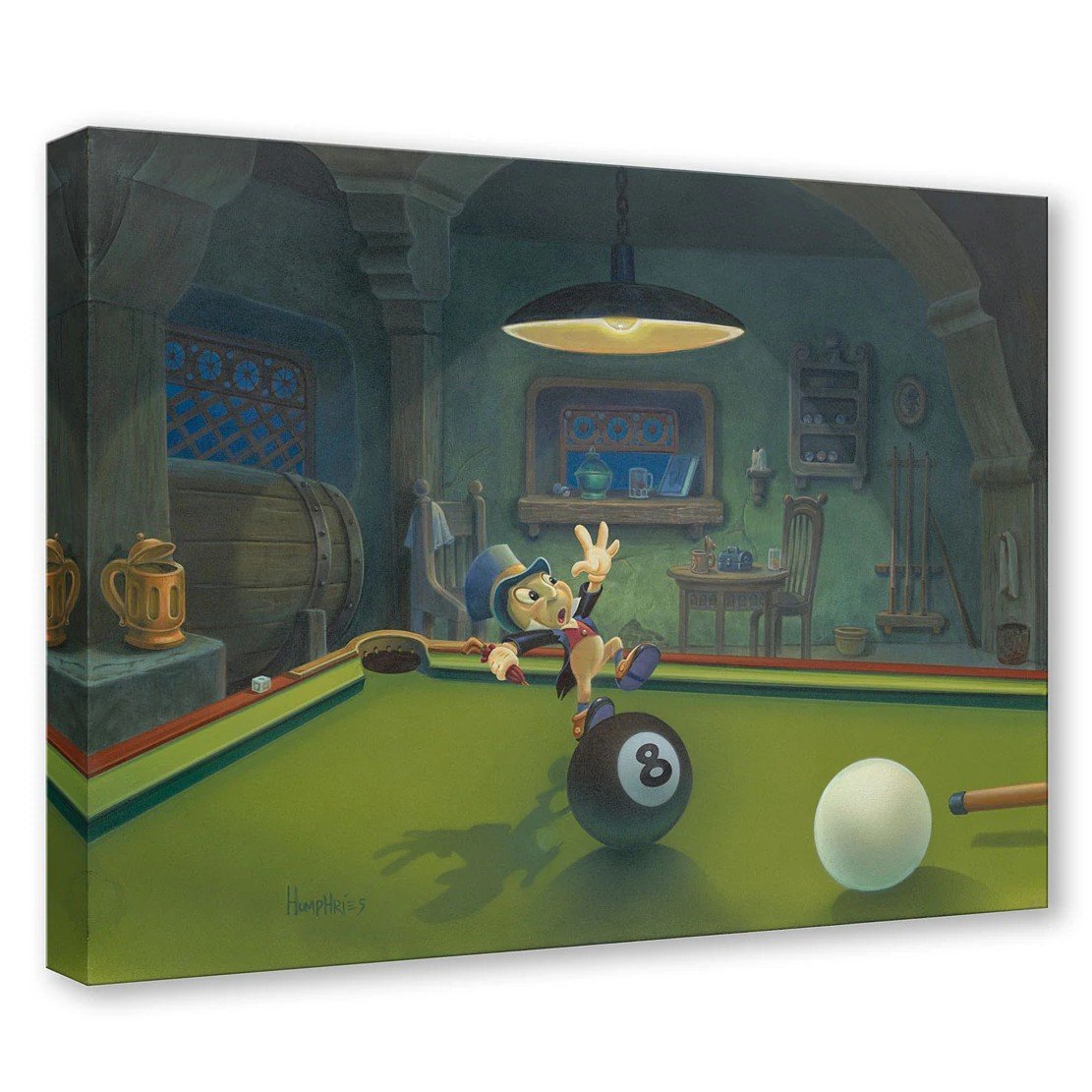Jiminy Balances the Eight Ball by Michael Humphries Signed and Numbered Edition.jpg