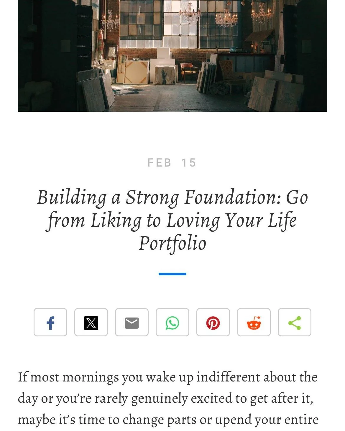 📌 Recap 2.15.24 | Building a Strong Foundation: Go from Liking to Loving Your Life Portfolio

⏪ Looking back from today (10.06.25), the idea of strengthening your life portfolio feels more relevant than ever. With markets swinging between optimism a