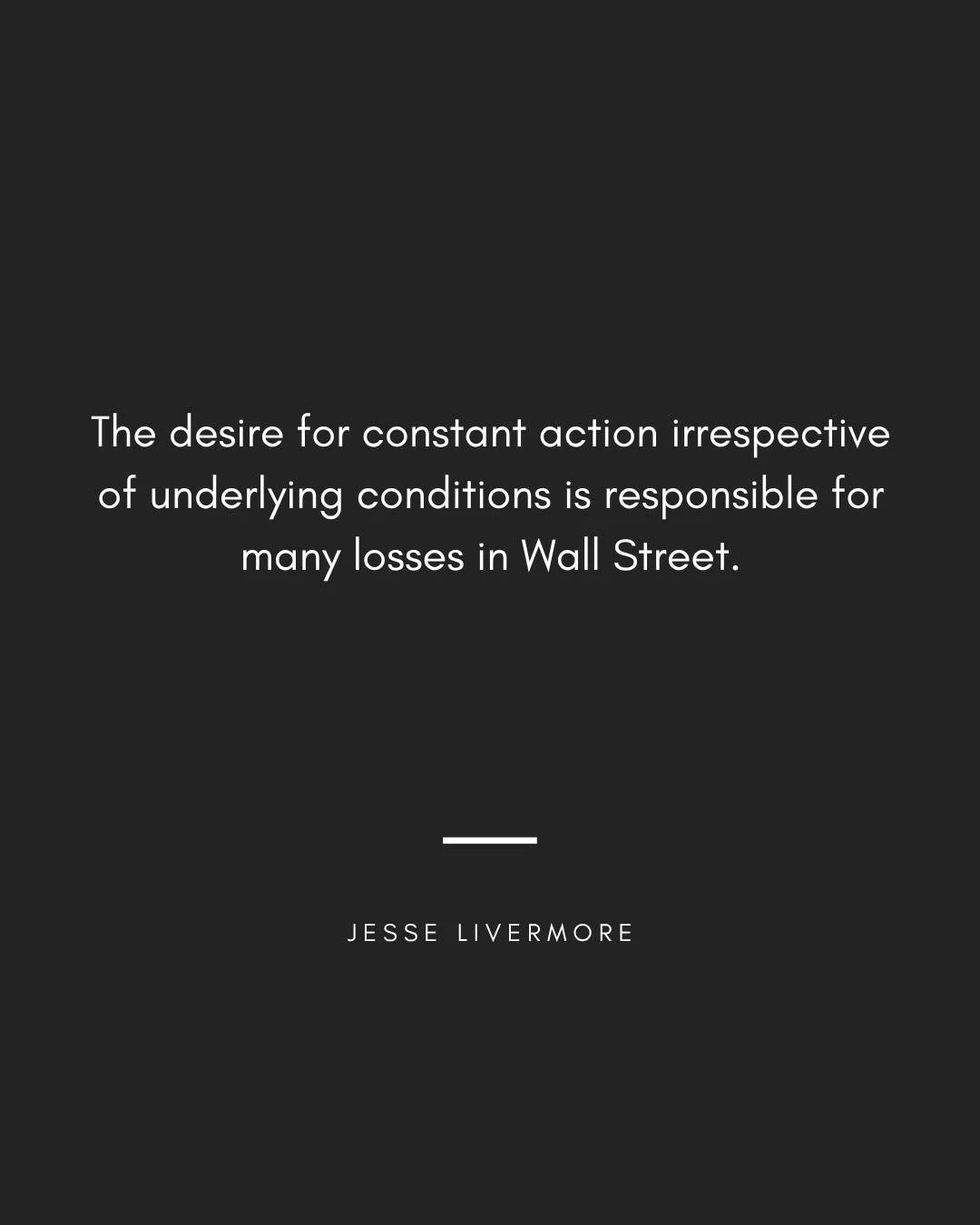 📊 &ldquo;The desire for constant action irrespective of underlying conditions is responsible for many losses in Wall Street.&rdquo;

Markets tempt us to always do something. But as shutdown headlines drag on and tomorrow&rsquo;s jobs report looms, s