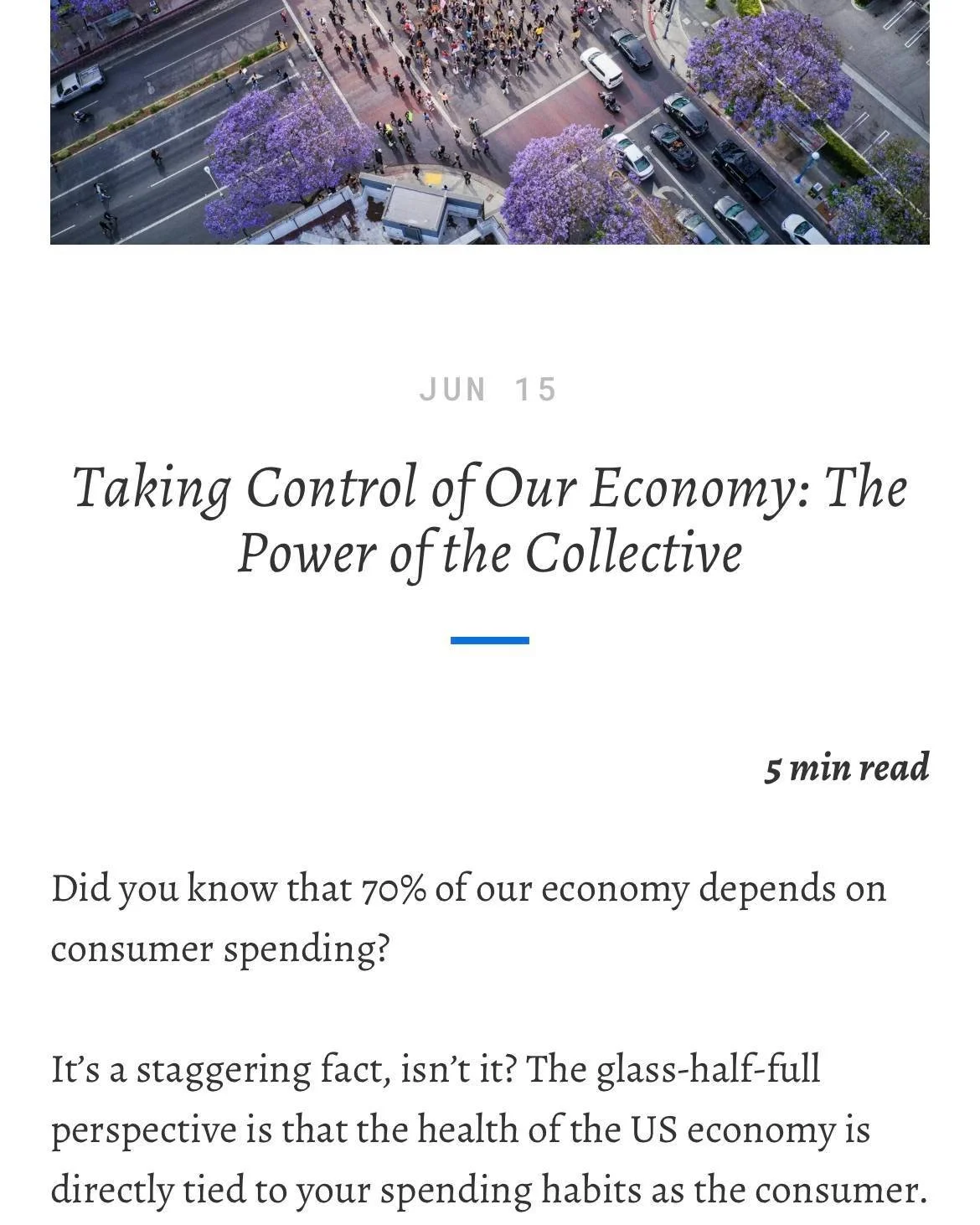 📌 Recap 6.15.24 | The Power of the Collective: Can We Really Move Markets (and Policy)?

⏪ Looking back from today (9.27.25), consumer spending still drives ~70% of the U.S. economy&mdash;and yet 78% of Americans remain paycheck-to-paycheck. Yesterd