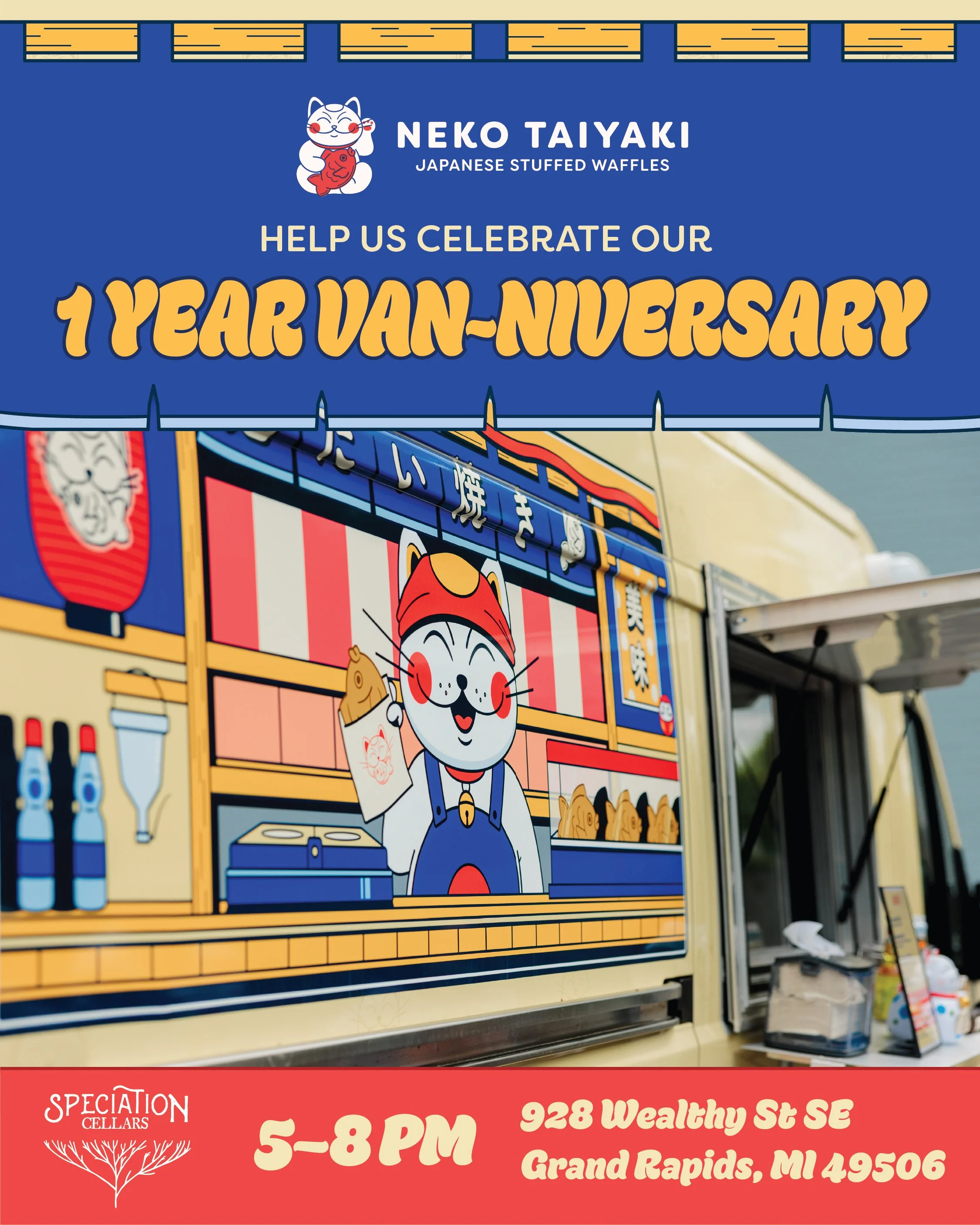 Neko Taiyaki 1 Year Van-niversary