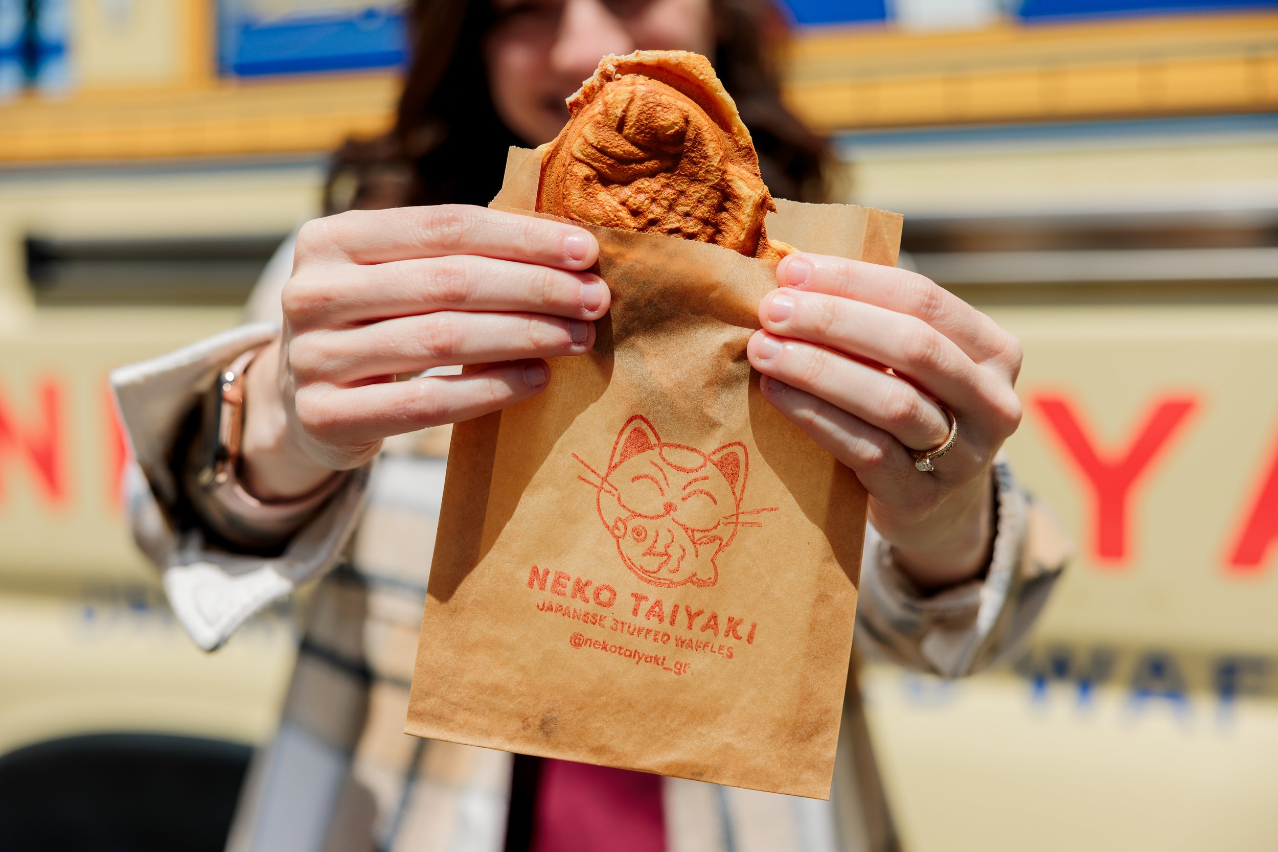 Girl holding taiyaki