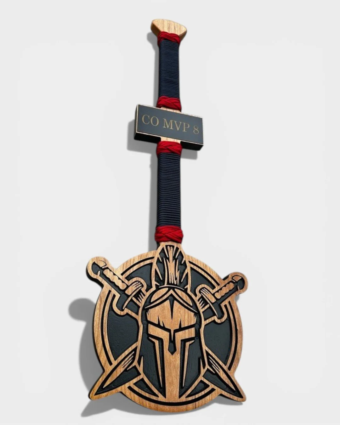 Spartan Helmet and Crossed Swords Paddle