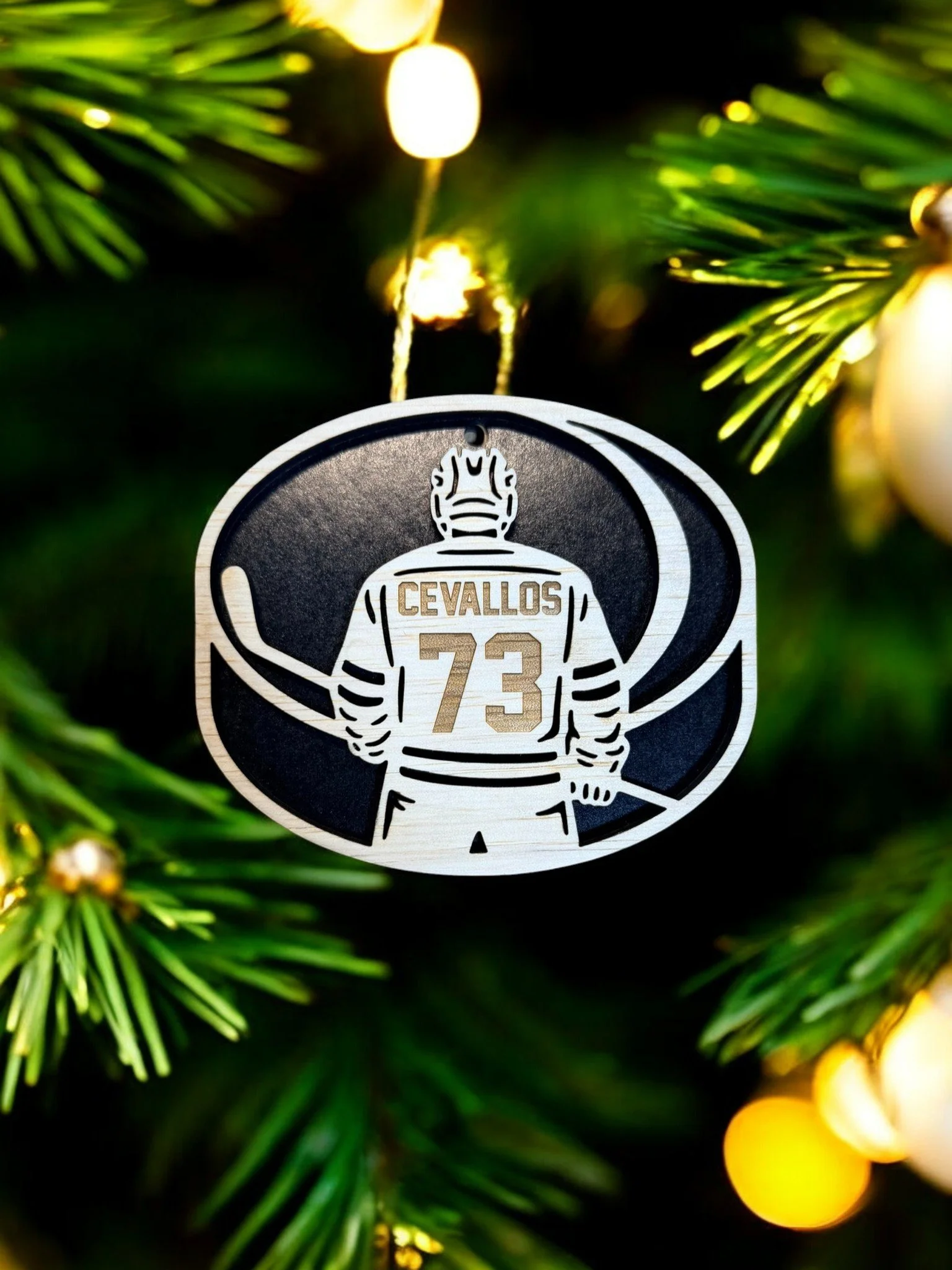 Customizable Hockey Ornament