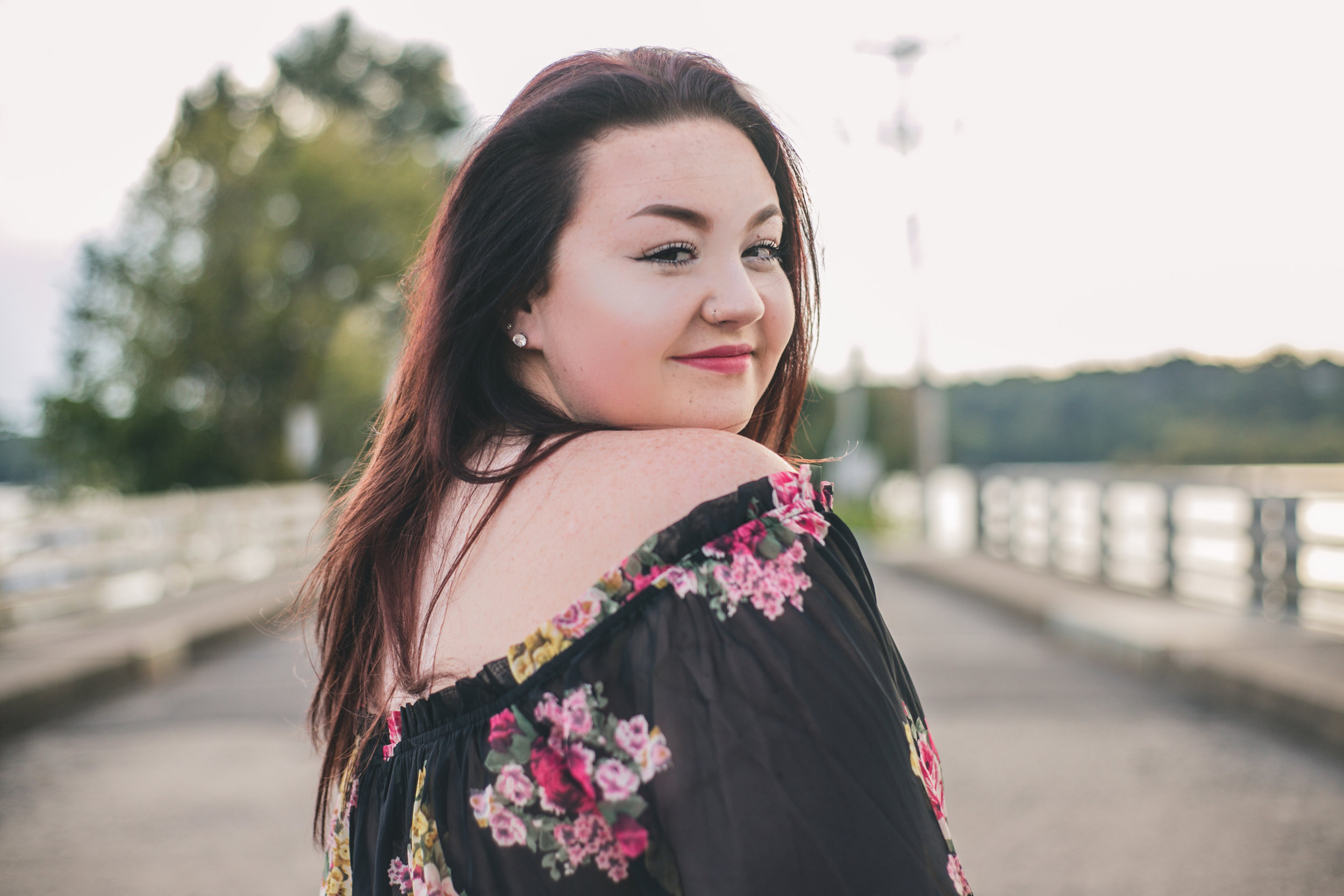 High school senior on Hudson WI bridge