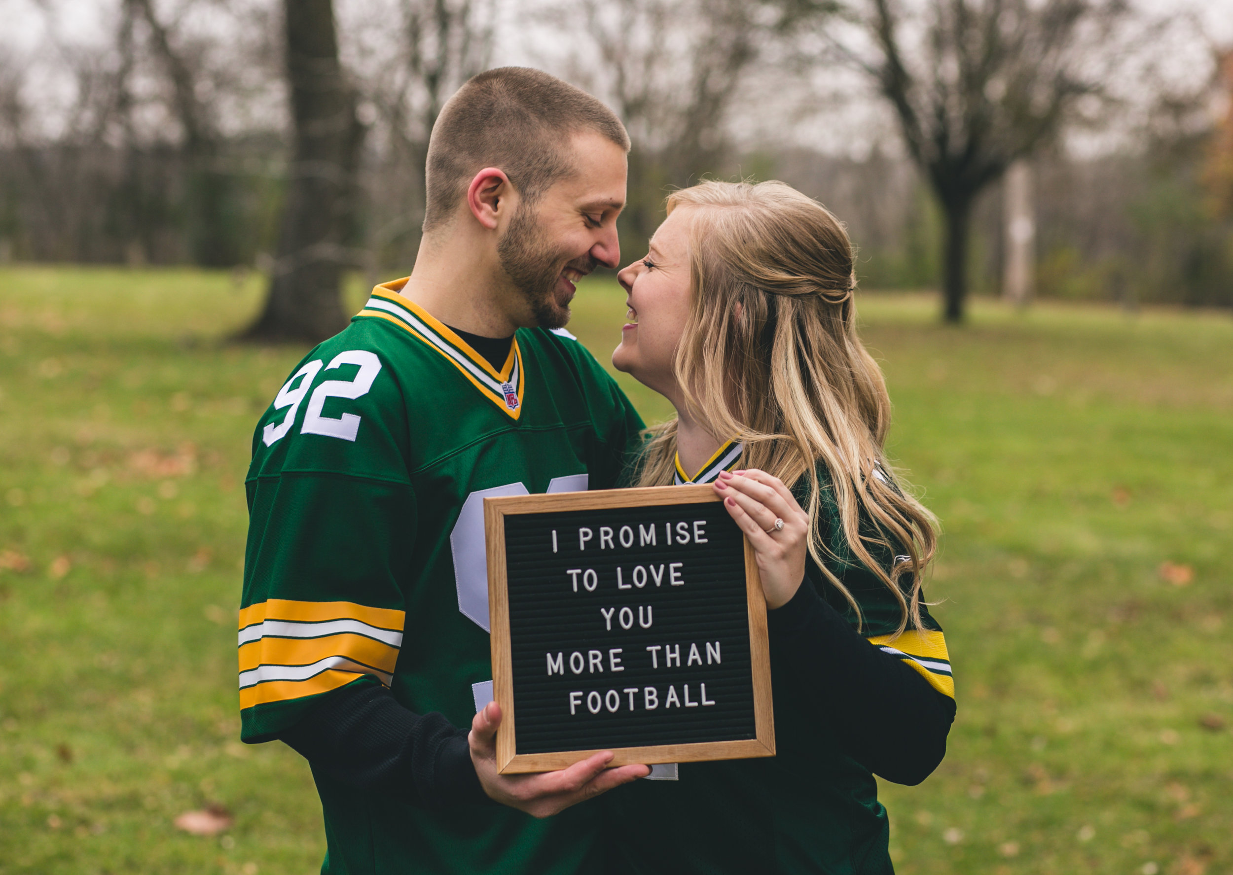 I promise to love you more than football